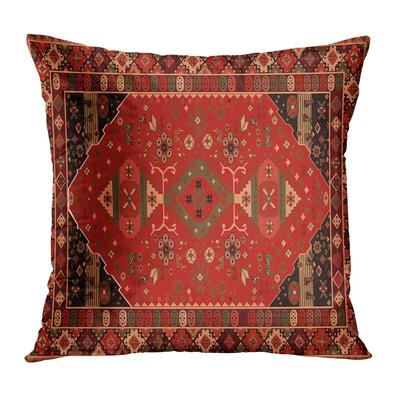 Red Moroccan Ethnic Style Short Plush Pillowcase Sofa Cushion Cover Home Decoration Can Be Customized for You LK-- (,(2)