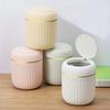 Mini Desktop Trash Can with Lid Garbage Waste Bin Organizer Bedroom Office Desk Storage Box Made Durable Plastic Home Supplies