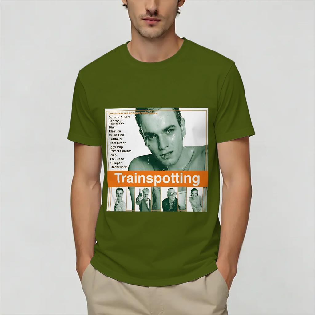 Trainspotting Movie TShirt for Unisex Vintage Cotton Tee Shirt Round Collar Short Sleeve T Shirt Gift Idea Clothing