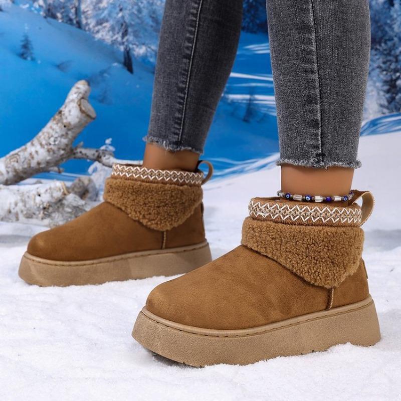 Large Size Thick-soled Snow Boots for Women's Winter New Velvet Thickened Super Warm Cotton Shoes for Women