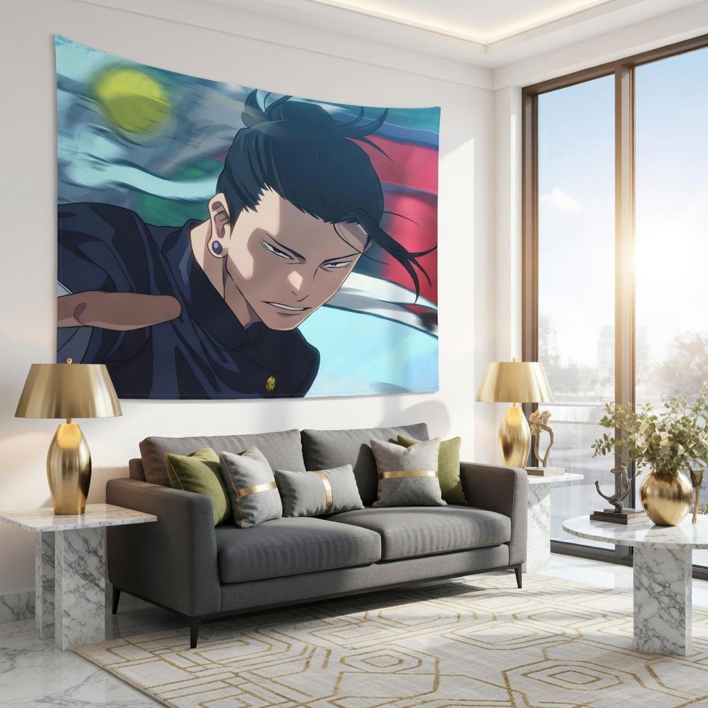 Kenjaku Jujutsu Kaisen Inspired Tapestry Soft Wall Art for Bedroom Living Room Indoor Outdoor Decor Perfect Holiday Gift