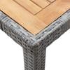 9 Piece Garden Dining Set with Cushions Poly Rattan Gray