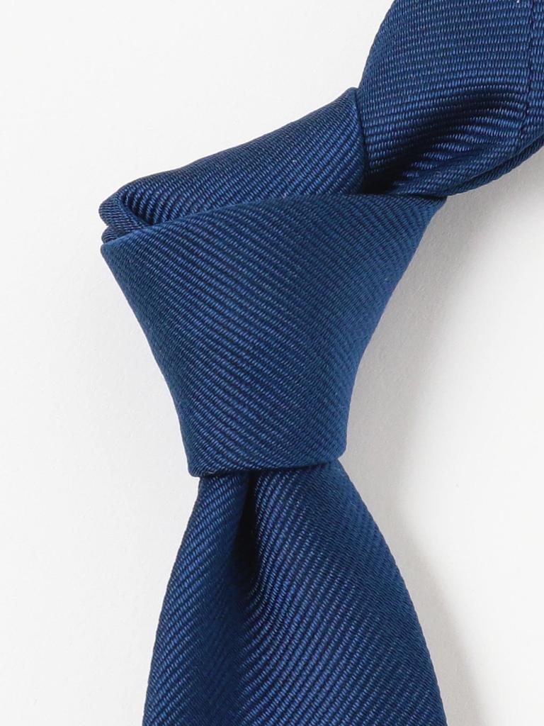 Beams Plus Silk Solid Rep Free 38440017107 Men's Tie, Blue, Size,