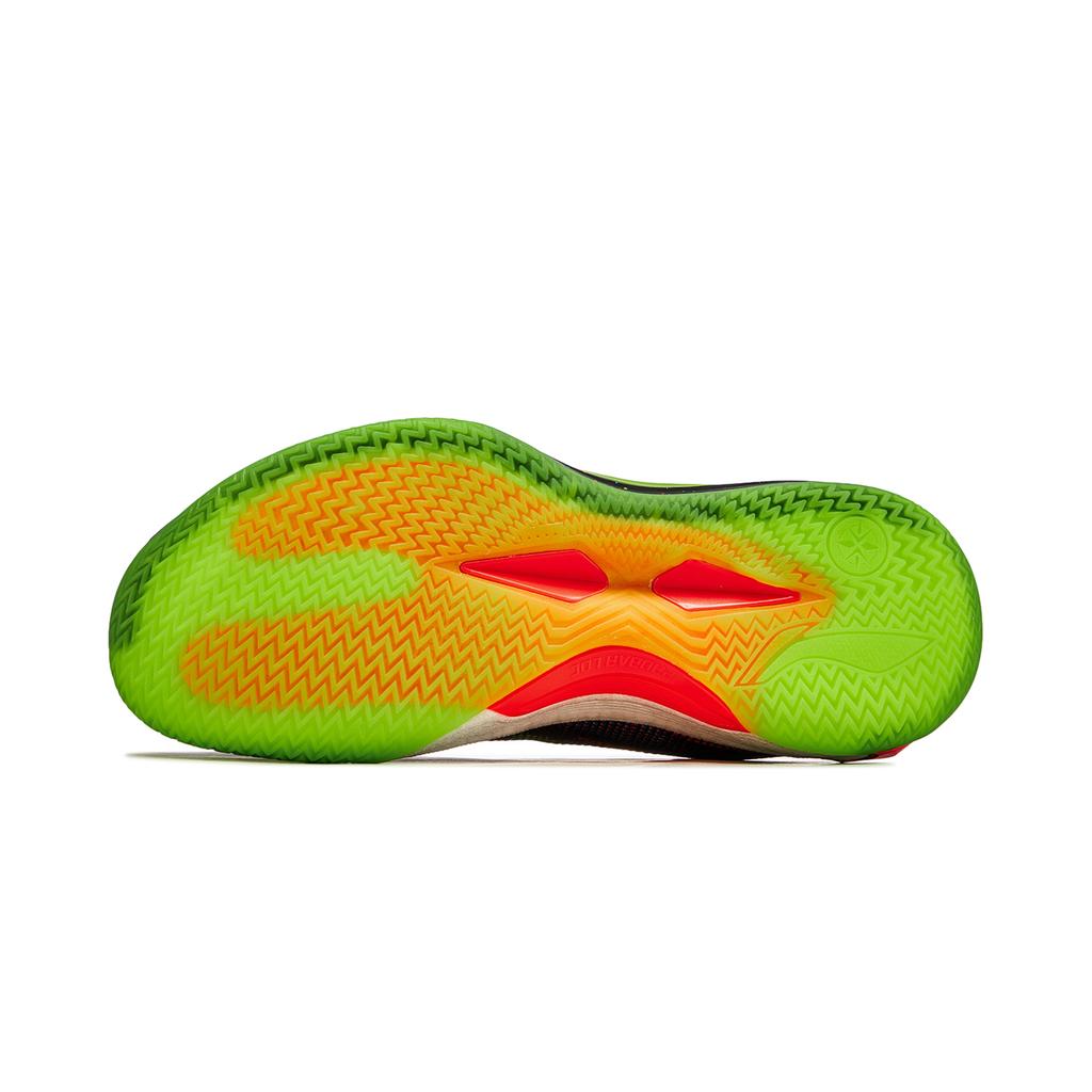 New LINING Blade 4V2 Basketball Shoes Men's Low Top Fluorescent Bright Grass Green/Neon Fruit Red ABAU037-11