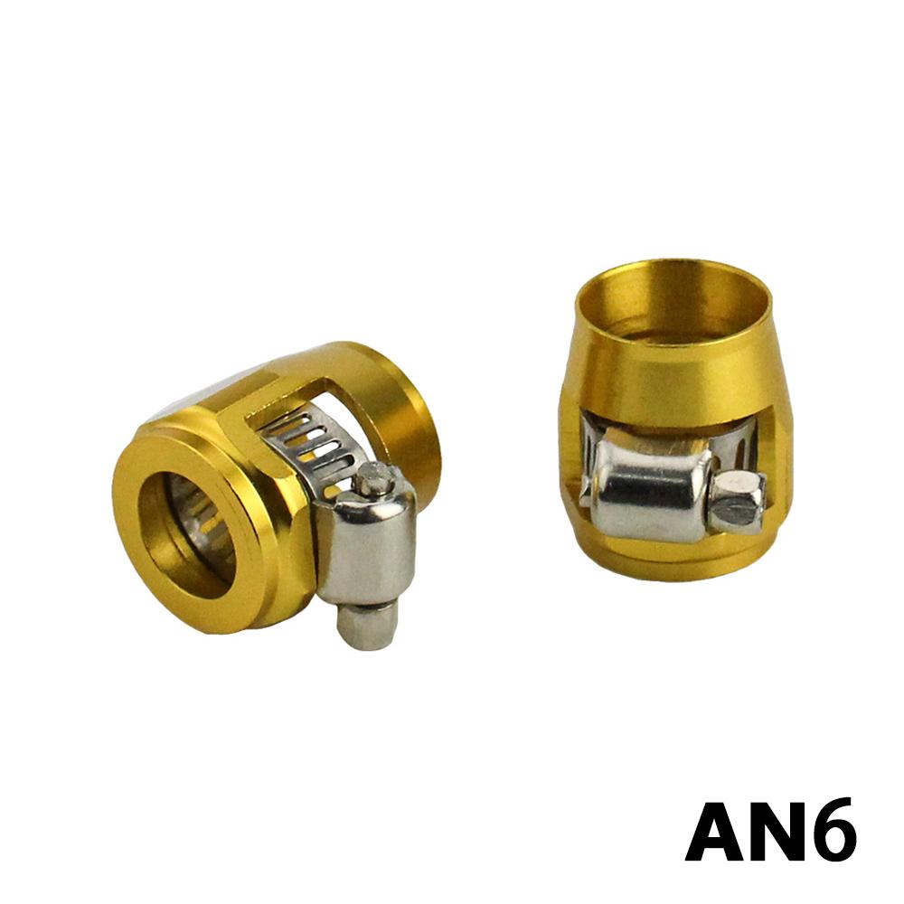 1lot=2pcs AN6 AN8 AN10 AN12 AN4 Hose Clamp End Fuel Pipe Clip Oil Water Tube Hose Fittings Hose Clamp Hose Clamp Fixing Clamp