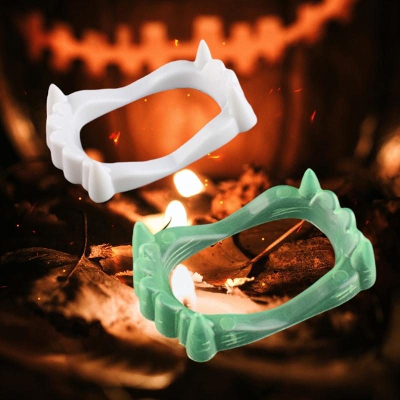 Vampires Dentures Vampires Teeth Glow In the Dark False Teeth Vampires Role Play Props Scary False Teeth for Adult