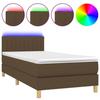 Maison Exclusive - Sommier à lattes de lit matelas et LED Marron foncé 100x200cm