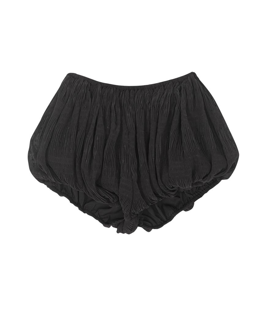 Haitaideupeulaengki Pleated Balloon Shorts Black