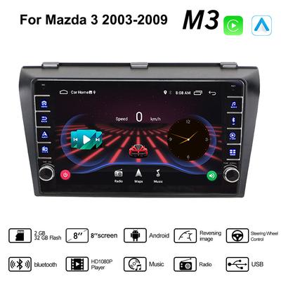 Voor Mazda 3 2003-2009 Met Knop Knop Android Autoradio Multimedia Speler Navigatie Stereo GPS 2 Din Carplay 2 + 32 GB