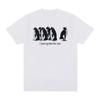 Ich muss einfach ich selbst sein Lustiges Pinguin Meme T-Shirt Unisex Kleidung Mode Harajuku T-Shirts Lässiges Baumwoll Kurzarm T-Shirt