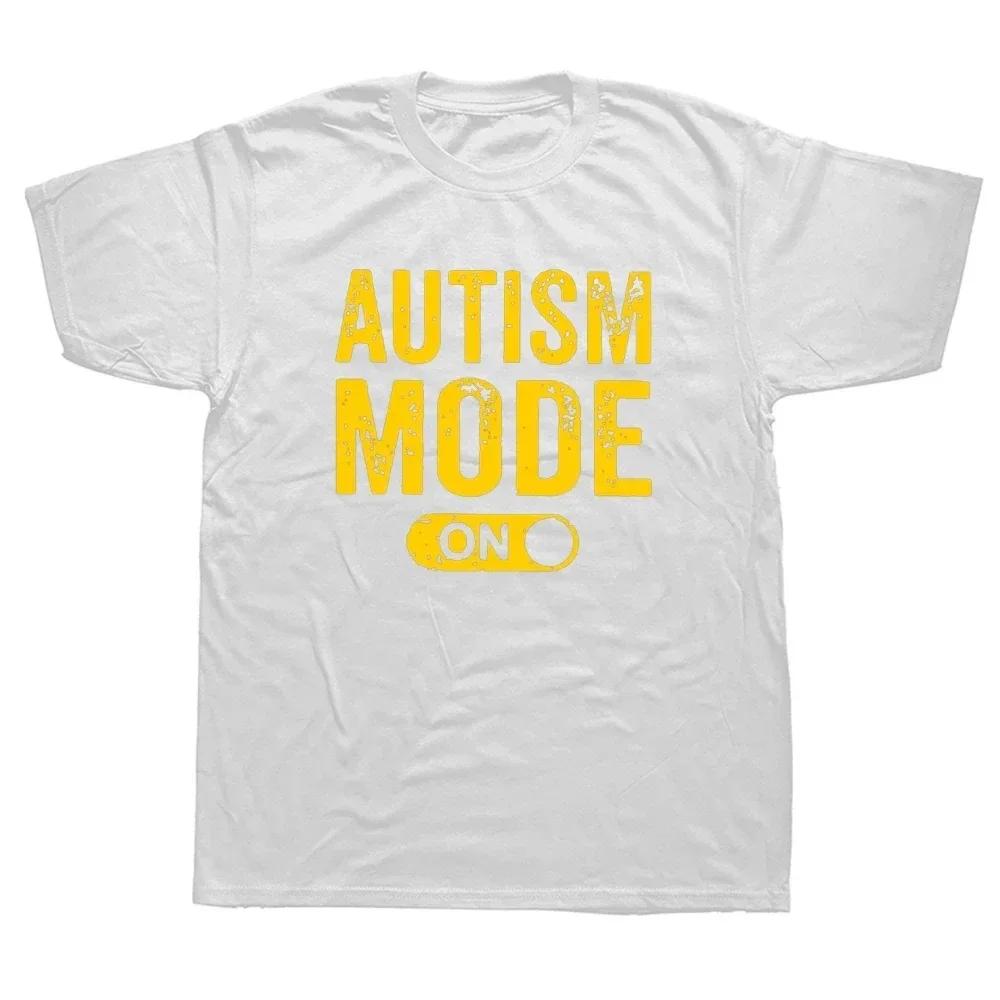 Funny Made Best Autism Mode On T Shirts Graphic Cotton Streetwear Short Sleeve Birthday Gifts Awareness Tshirt Mens