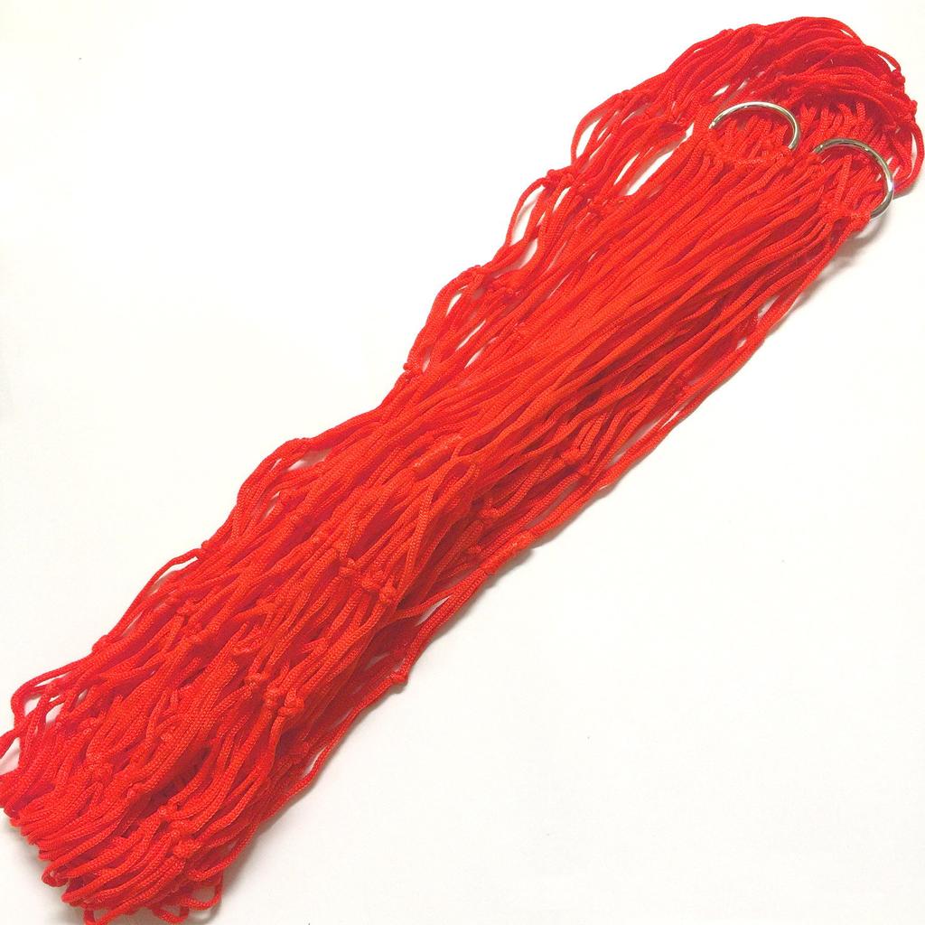 Reinforced Rope Camping Hammock, Handwoven Mesh Swing for Outdoor Camping, Heavy-Duty Hanging Bed