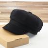 Hardcore Cotton Octagonal Hat Autumn Winter Casual Women's Big Head Circumference Small