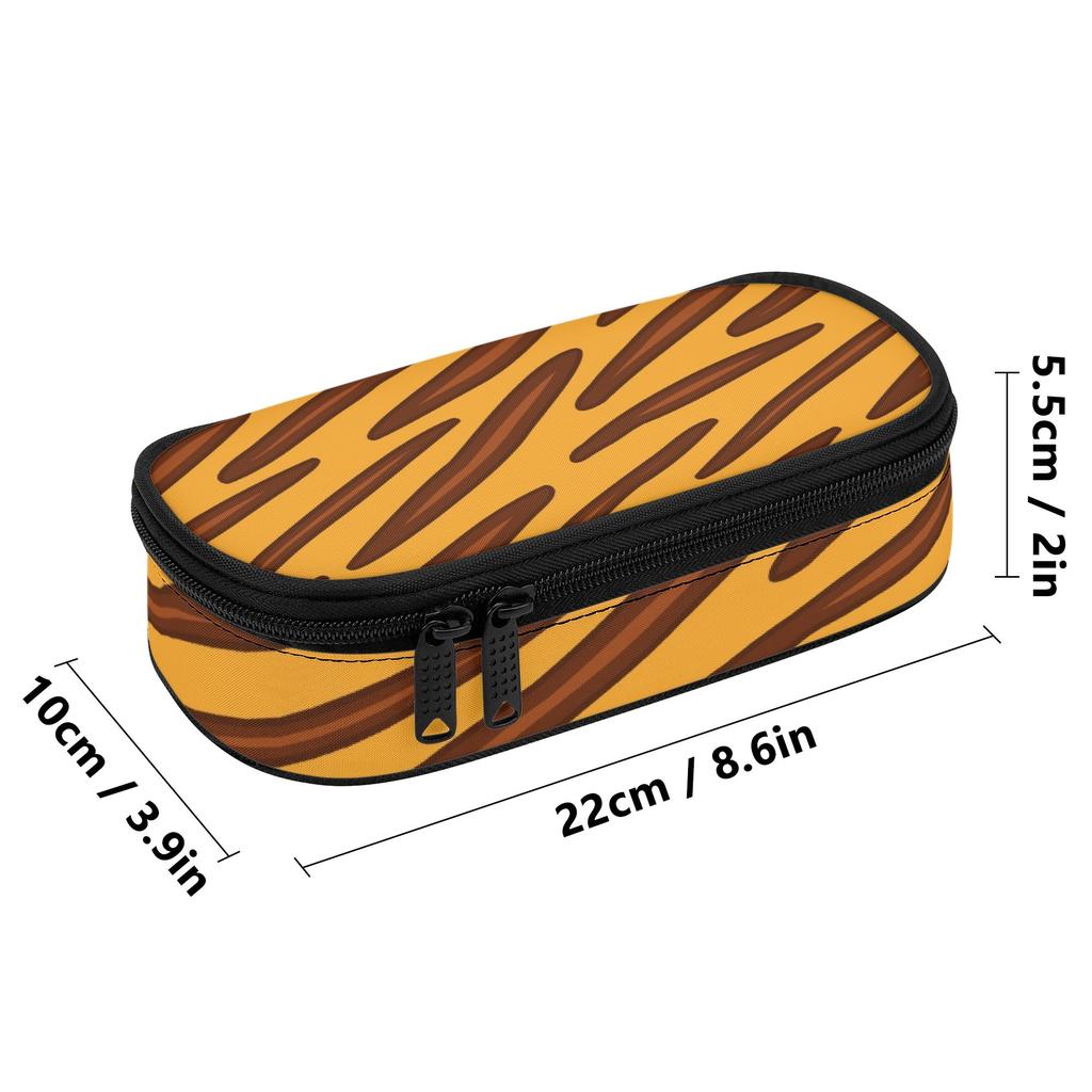 Pencil Bag Large Storage Space Smooth Zipper 300D Polyester with Main Compartment Mesh Pocket and Pen Slots for Students