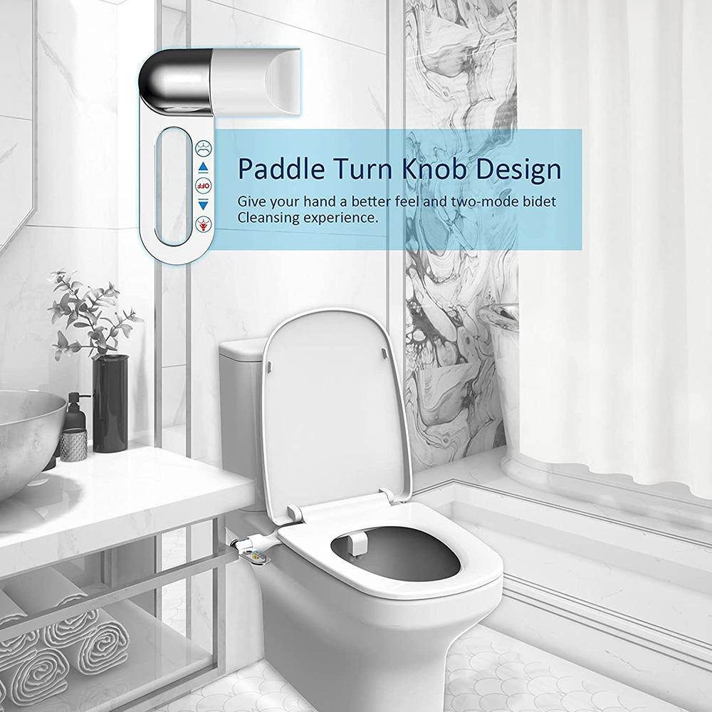 Adjustable Eco-Friendly ABS Hotel Use Fresh Water Spray Non-Electric Ultra-Slim Modern Dual Nozzle WC Bidet Sprayer Toilet