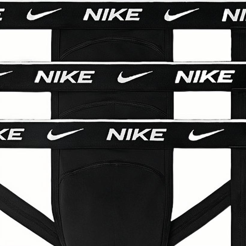 Nike Einfarbige Logo Dreiecksunterwäsche 1 Set mit 3 Stück Herrenunterwäsche Schwarz KE1188-001