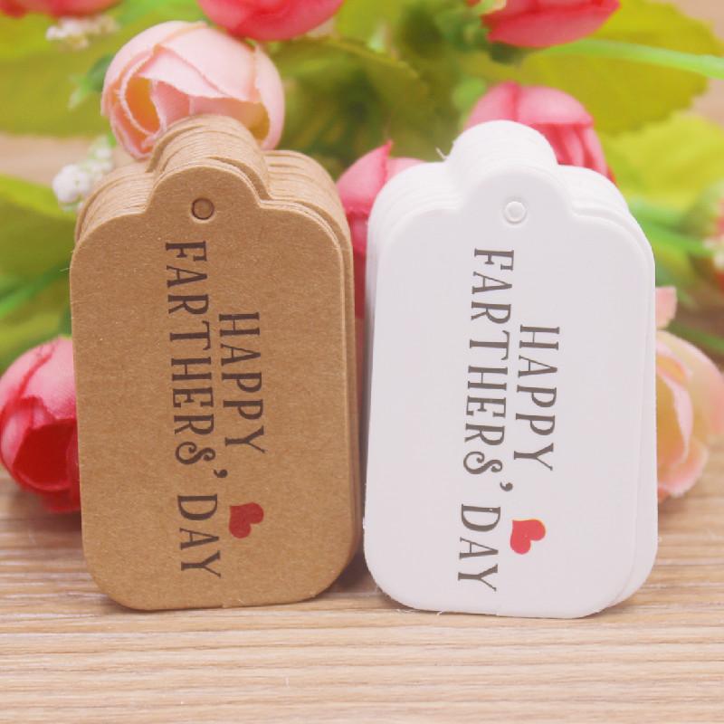 100 Pcs 3x5cm Kraft Paper Brown/white Gift Labels, with 20m Rope, for Wedding, Baby Shower, Christmas Labels, Party Decora