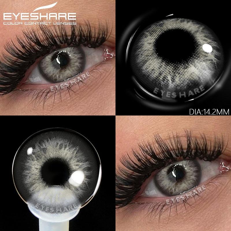 

2Pcs Colored Lenses for Eyes Green Eye Contacts Natural Gray Lenses Blue Eye Lenses Beauty Colored Pupils Lens Yearly
