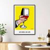 ALCOHOLIDAY Art Stylish Pop No No Life Poster, Poster, A2, Interior, Scandinavian, Alcohol, Wine, Art, Wine,