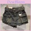 Pantaloncini di Jeans Stile Vintage con Stampe Ricamate per Donne Casual