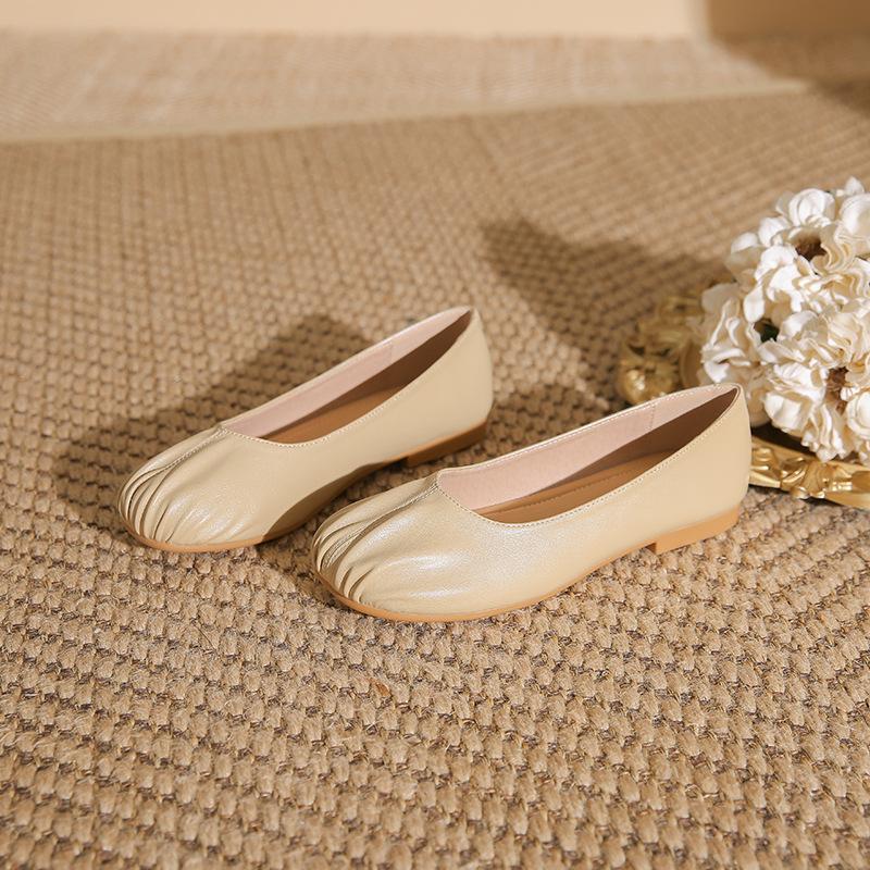 

Женские туфли на плоской подошве, туфли бабушки на одной педали, туфли Doudou на мягкой подошве, повседневные туфли для беременных женщин для вождения 40 коричневый