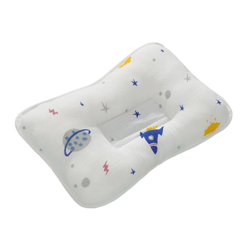 Infant Head Support Pillow Soft & Washable Cover Multiple Pattern Baby Pillow Breathable Baby Pillow for Crib Pushchair