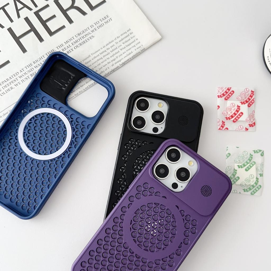 Anwendbar auf Apple 15promax Aromatherapie Metallfarbe Wabenkühlung Handyhülle iPhone 14 Magnetische 13 Schutzhülle