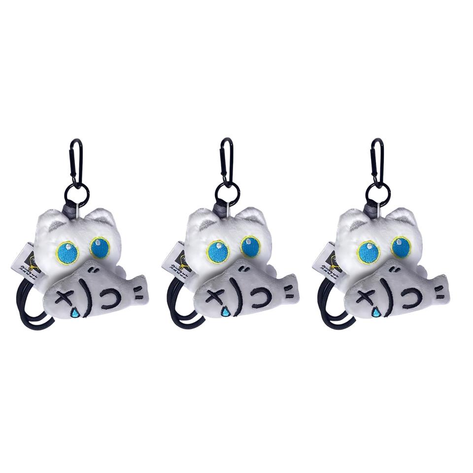 1/2/3Pcs Cool Plush Black Cat Doll Toy Keychain Bag Pendant Charms Car Keyring Accessories For Women Men Friends Gifts