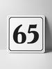 Metal Sign Black House Number On White Background Outdoor Wall Art Decor