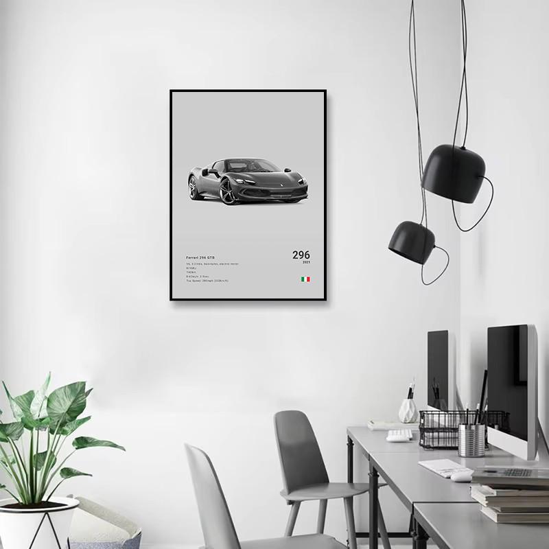 Famous Cars 812 458 296 Canvas Wall Art Print Poster 599XX SP3 F8 Decoration Mural Modern Home Decor Birthday Gift Unframed