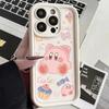 Cake Star Kirby iPhone17Promax Mobile Phone Case Ladder Suitable for Apple 16promax Cute Eye