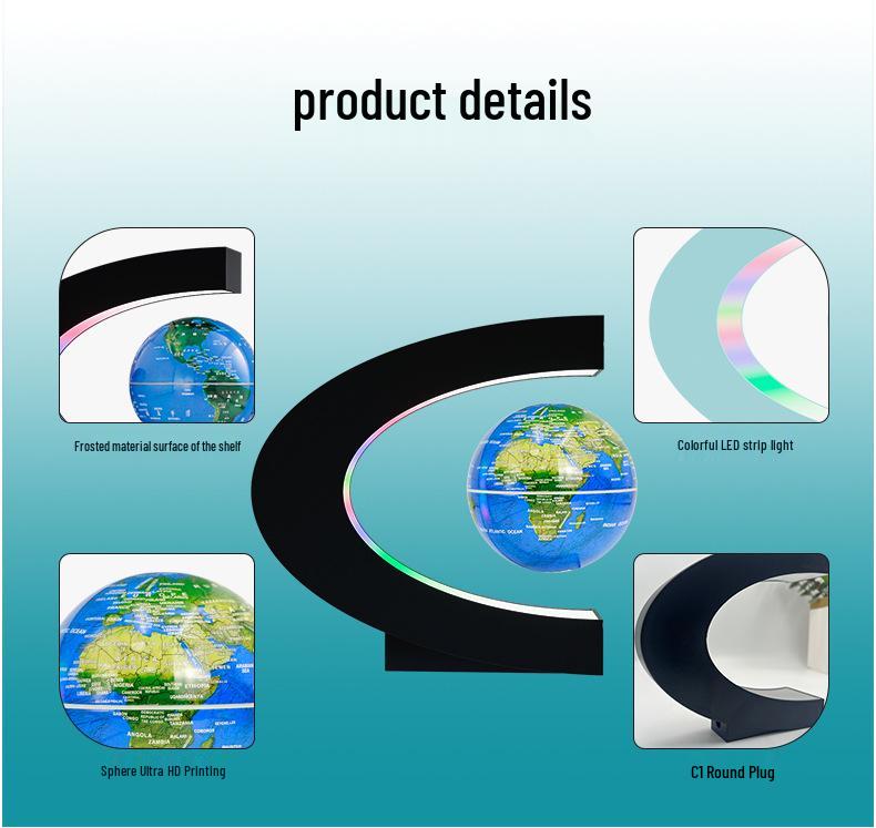 Creative Magnetic Levitation Globe Ornament - Perfect Desk Gift for Clients and Events