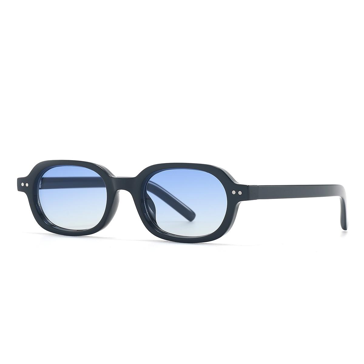 

Fashion Small Oval Women Sunglasses Retro Rivets Men Jelly Color Gradient Shades UV400 Punk Sun Glasses New