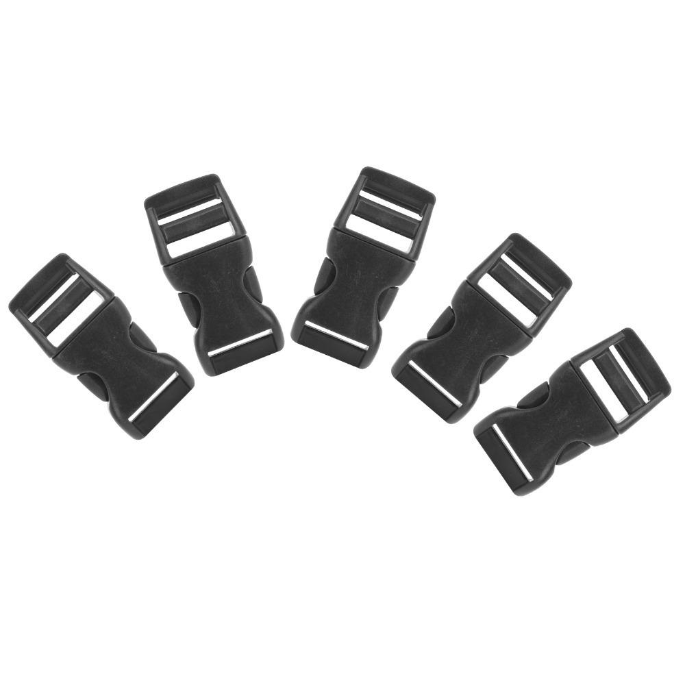 40 Pcs 17mm Side Release Buckles Black Flat Buckles Durable Mini Buckles  Bag Straps чёрный