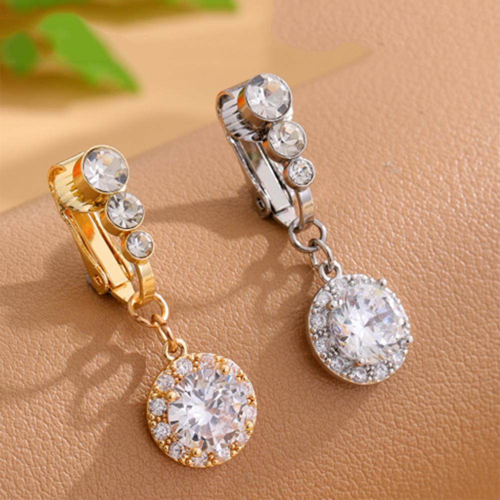 3/5 Reverse Crystals Faux Fake Belly Button Ring Belly Piercing Nombril Clip On Umbilical Navel Cartilage Clip Body Jewelry Gift