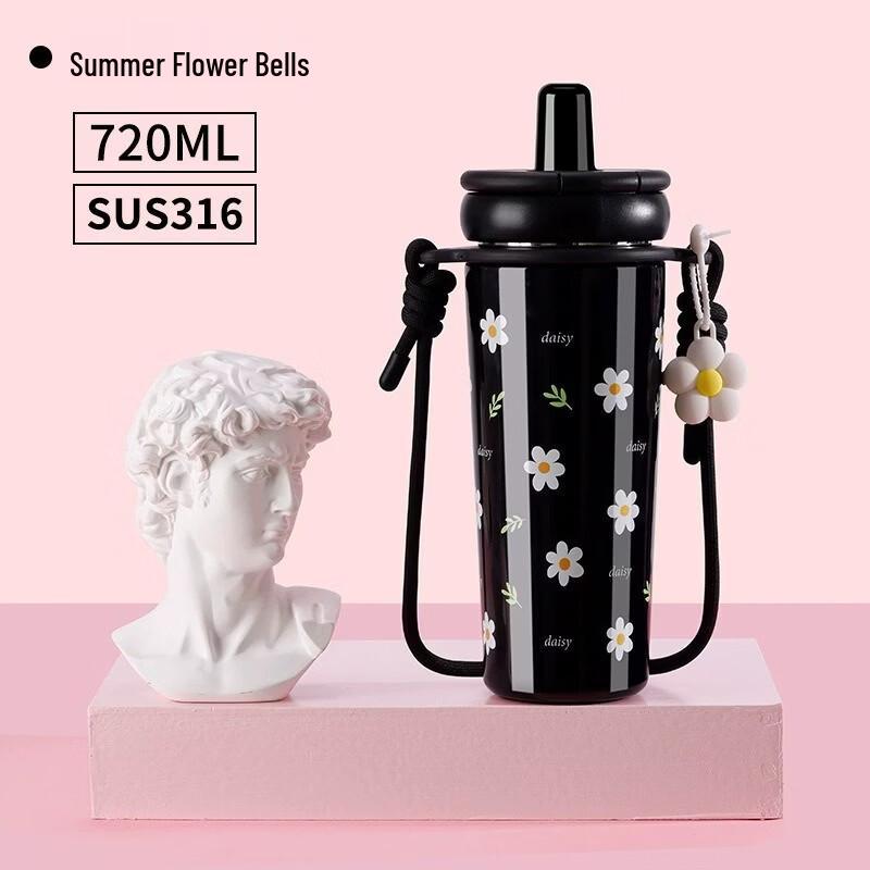 Shangqi Kids  Insulated Stainless Steel Water Bottle with Straw