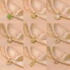 Golden Luxury Diamond Titanium Steel Necklace Women Fashion Slim Waist H Pendant Collarbone Chain