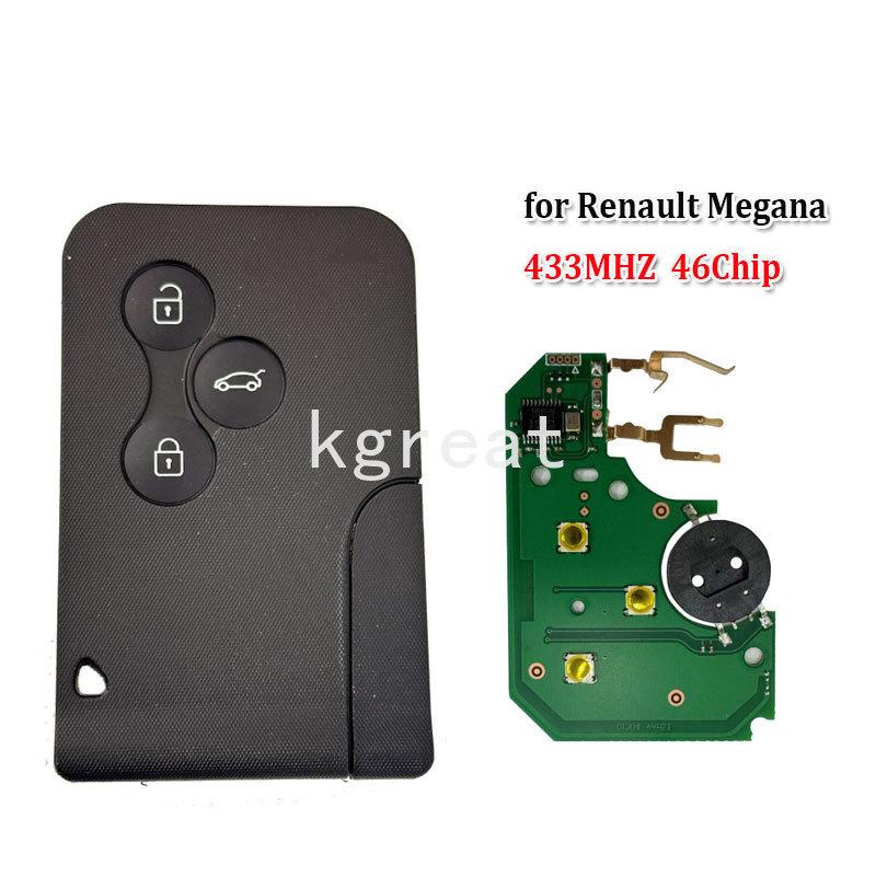 

Smart Card 3 Buttons for Renault Scenery 2nd Generation Renault Megana CC Car Remote Key 433MHZ 46 Chip 1pcs