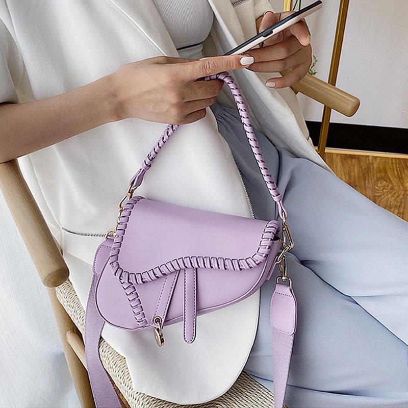 Women Underarm Saddle Bag Purses and Handbags Luxury Lipstick Box PU Leather Shoulder Crossbody Bags 2022 Summer Tassel