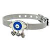 Stainless Steel Watch Band with Devil's Eye Zircon Bracelet - Stylish European and American Fashion Jewelry