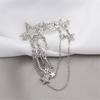 Elegant Rhinestones Star Brooch With Chain Fringe For Women Stylish Accessory for Dresses and Coats Decoration