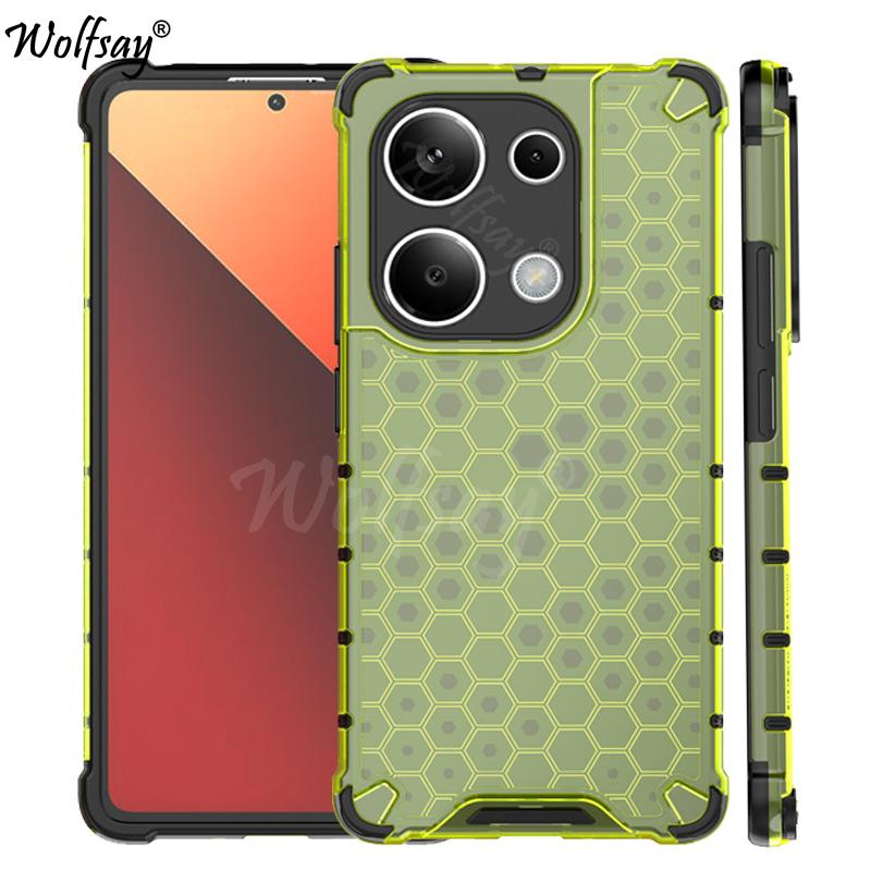 Shockproof Transparent Case For Xiaomi Poco M6 Pro Honeycomb Armor Case For Poco M6 Pro Case Cover For Poco M6 M 6 Pro 6.67inch