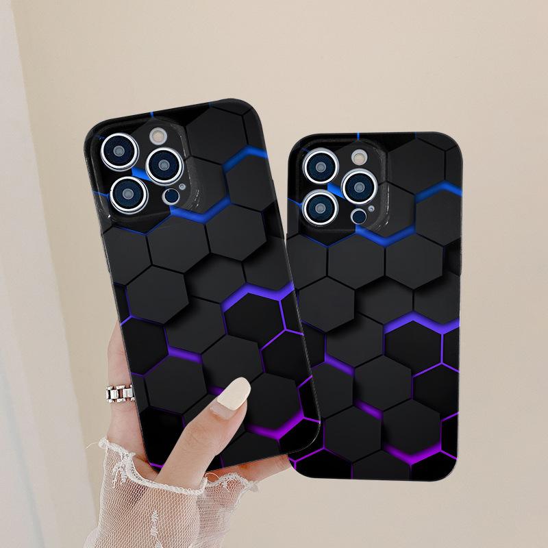 Three-dimensional Rubik's Cube Phone Case for Apple 14 Promax Film Case Hard Case for IPhone 15 Honeycomb Premium Sense Niche