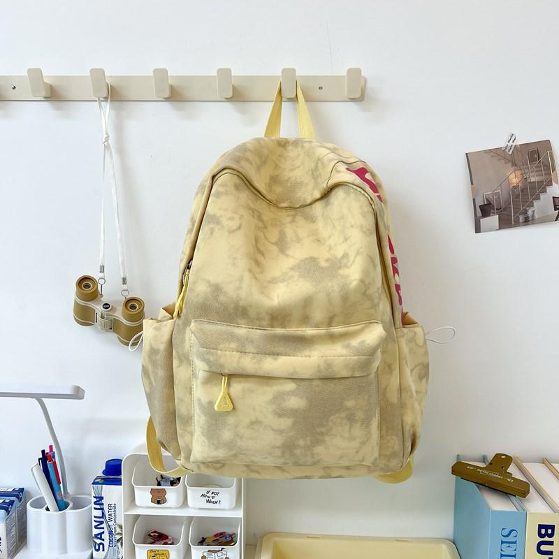 School bag Mori college student simple versatile backpack large capacity light commuter alphabet backpack