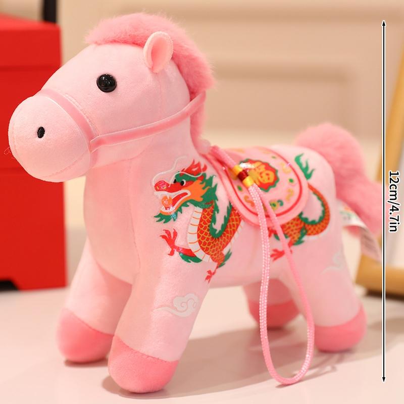 Horse Year Plush Pony Keychain Mascot Pendant Plush Pony Spring Festival Christmas Party Gift Pony Pendants Decoration Gifts