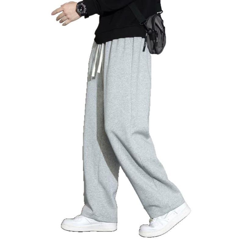 Solid Color Sweatpants, Men's Pants, Straight Loose Spring and Autumn Sports Pants, Men's All-match Pants