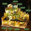 Jiate DIY Puppenhaus Fuchun Bergresidenz Handgefertigtes Holz Chinesischer Stil Großes Villenmodell Kreatives Geschenk für Mädchen