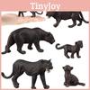 Wildlife Animal Model Toy Black Panther Figurine Jungle Decor For Collectors
