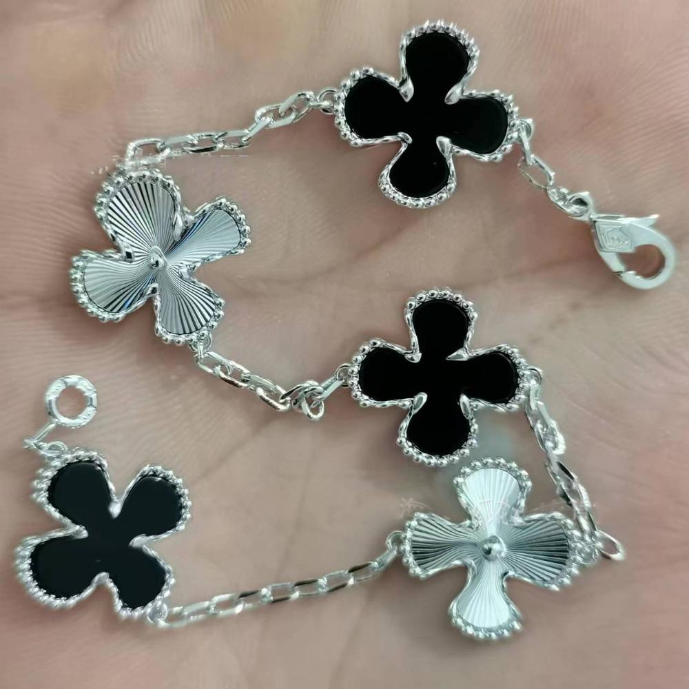 High Version Four-leaf Clover Bracelet Female Mother-of-pearl Agate Five-flower Ladies Bracelet