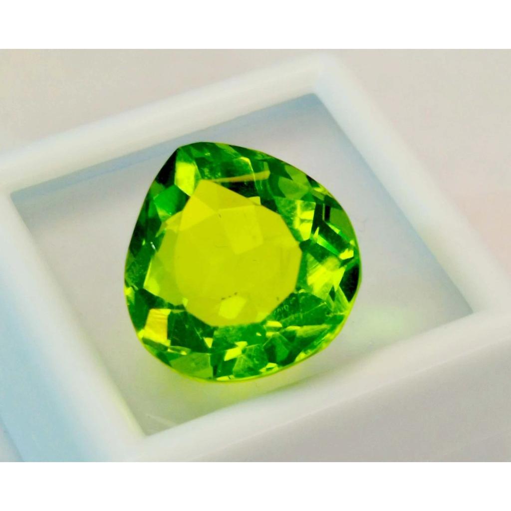 10-12 Ct Natural Peridot Green Pear Cut Stunning Certified Loose Gemstone
